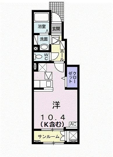 西条市船屋甲のアパートの間取り