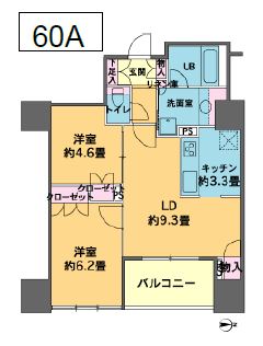 カスタリアタワー品川シーサイドの間取り