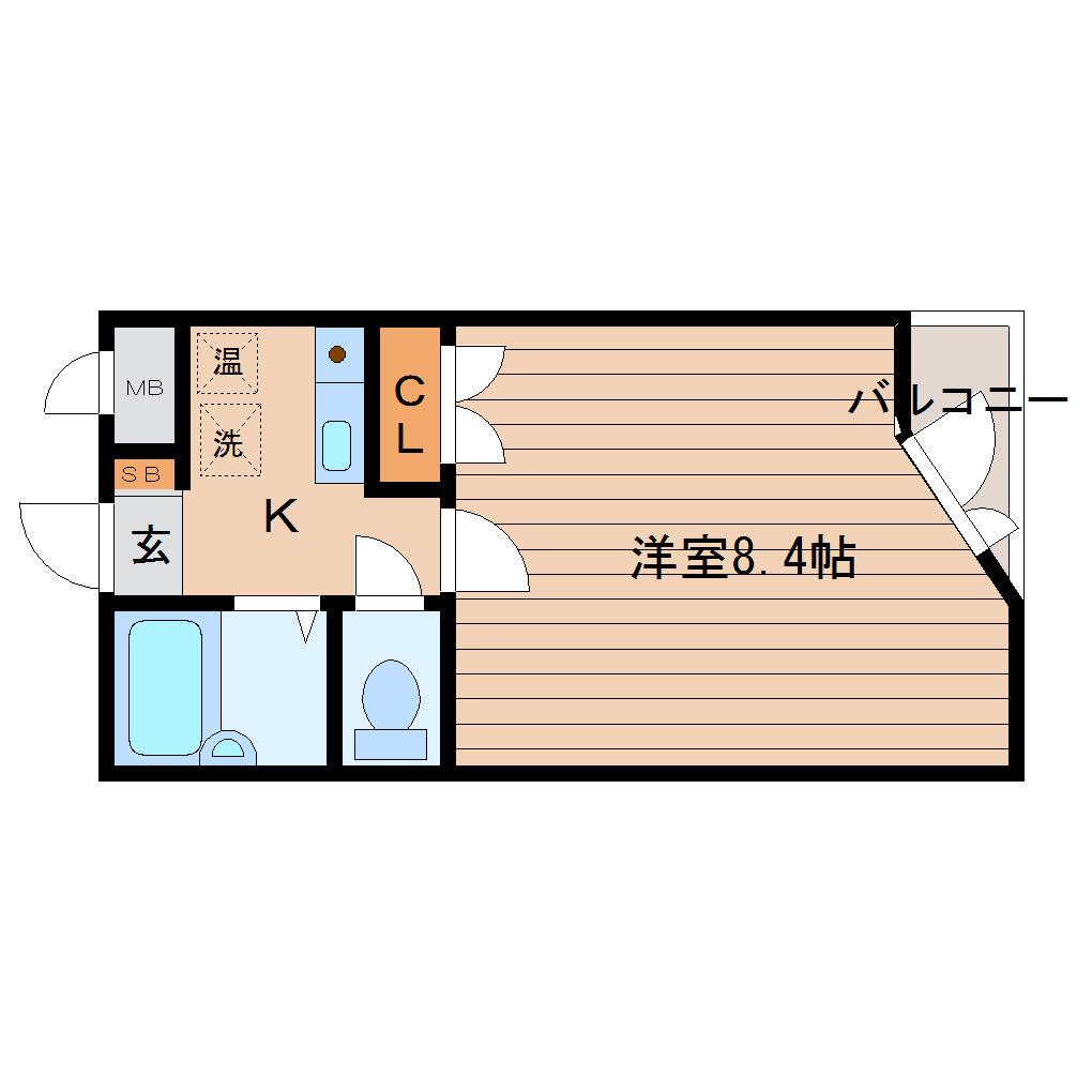 仙台市青葉区台原のマンションの間取り