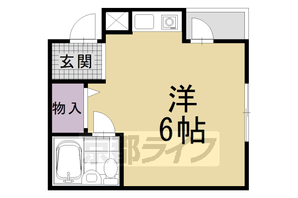 京都市中京区上本能寺前町のマンションの間取り