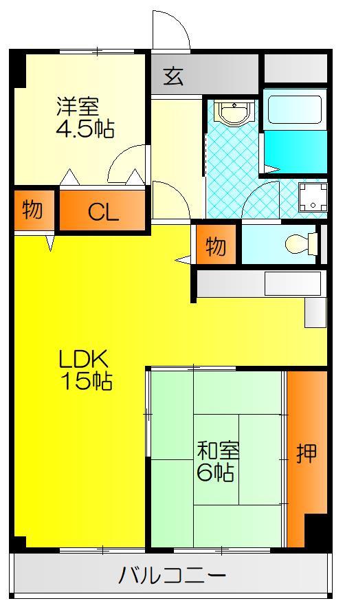 メゾンエスポアール（東大阪）の間取り