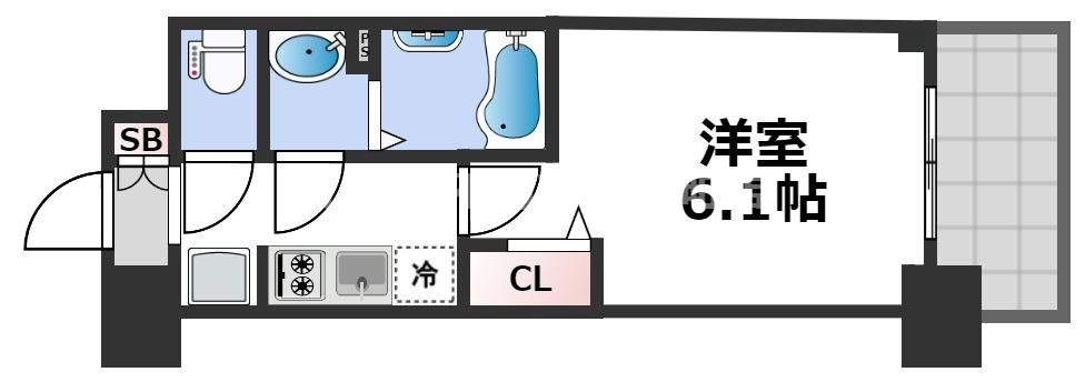 プレサンス難波マジョリティの間取り