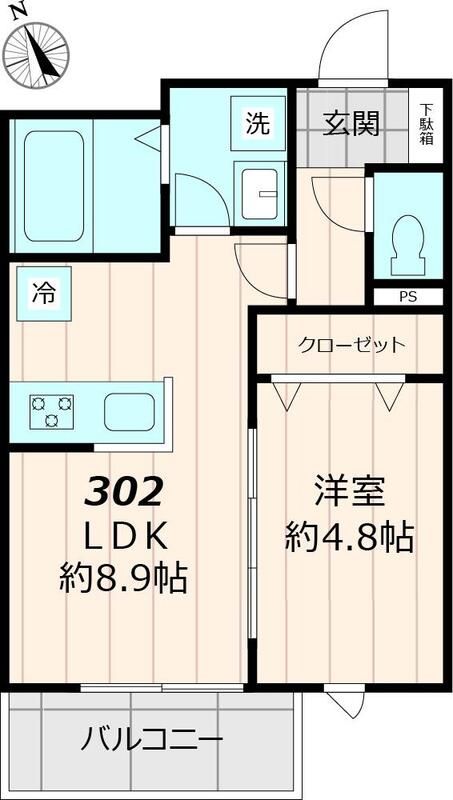 江戸川区東小松川のマンションの間取り