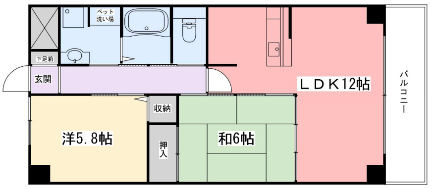 高岡中村コーポパートIIの間取り