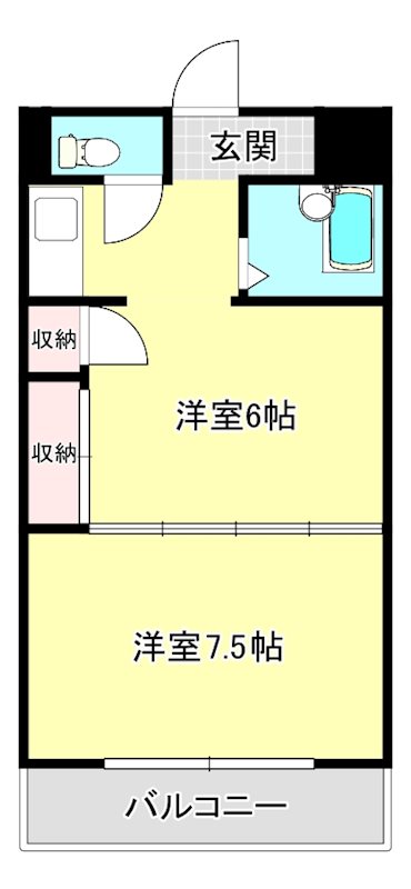 西河原マリーンハイツの間取り