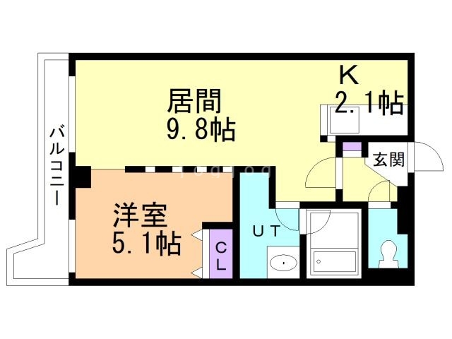 札幌市中央区北一条東のマンションの間取り