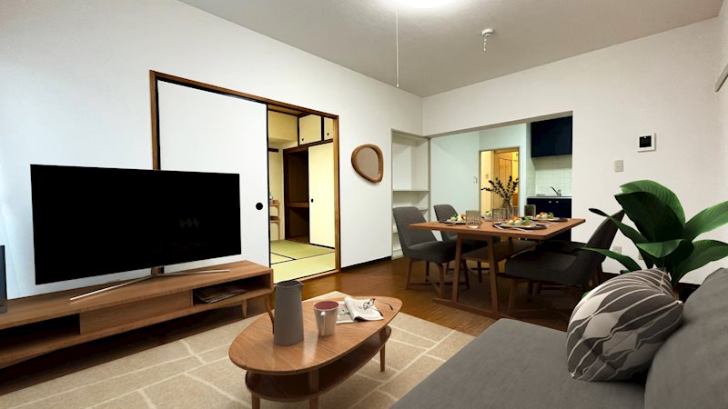 居室・リビング　ＬＤＫは広々１４帖 ※CGモデルルーム