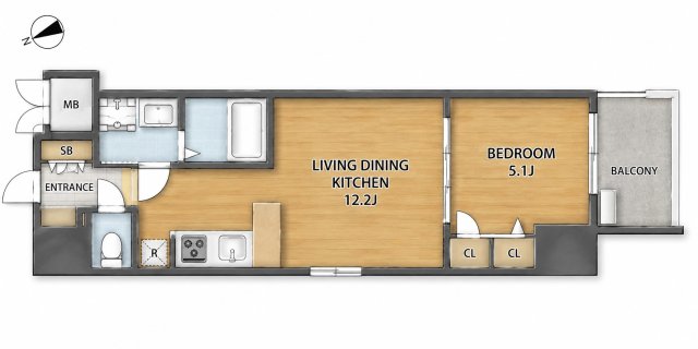 S-RESIDENCE東観音町achieveの間取り写真