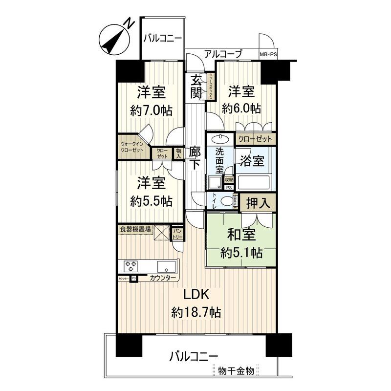 ＪＲ東海道本線 三ノ宮駅 徒歩12分 2階建 築11年の間取り写真