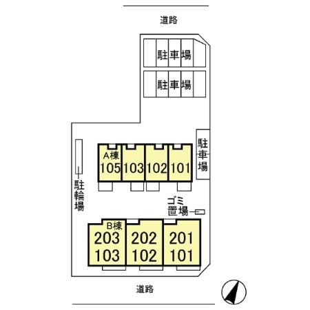 駐車場　敷地内駐車場完備のお部屋です。