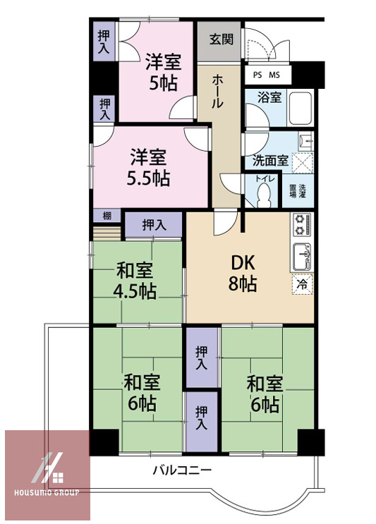 青葉丘マンションの間取り写真