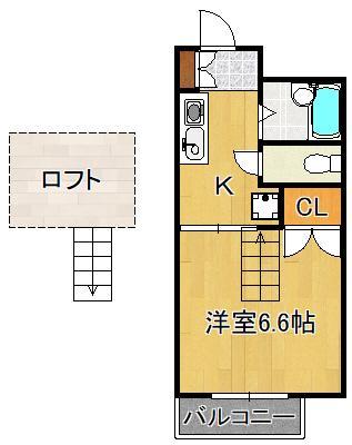 ナチュルシーブリーズB棟の間取り写真