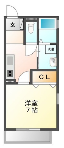 阪神本線 西宮駅 徒歩17分 2階建 築19年の間取り写真