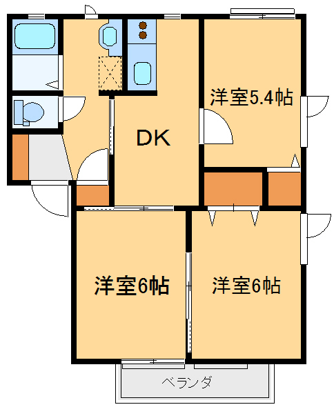 アクシア Bの間取り