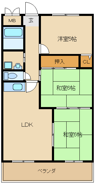 城賀パレスの間取り