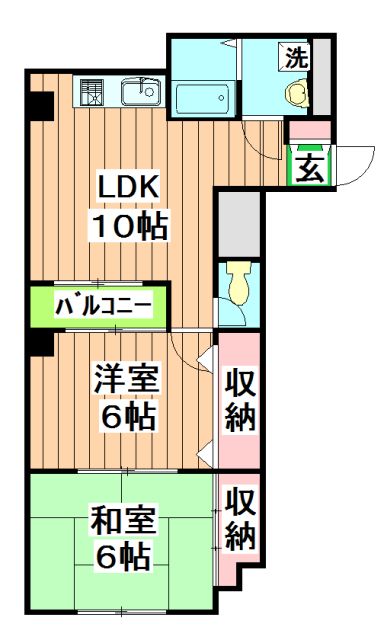 京都市西京区松尾井戸町のマンションの間取り