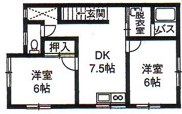 黄金ハイツ友和1号棟の間取り