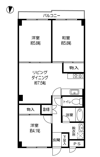 ルミネ鴨居の間取り