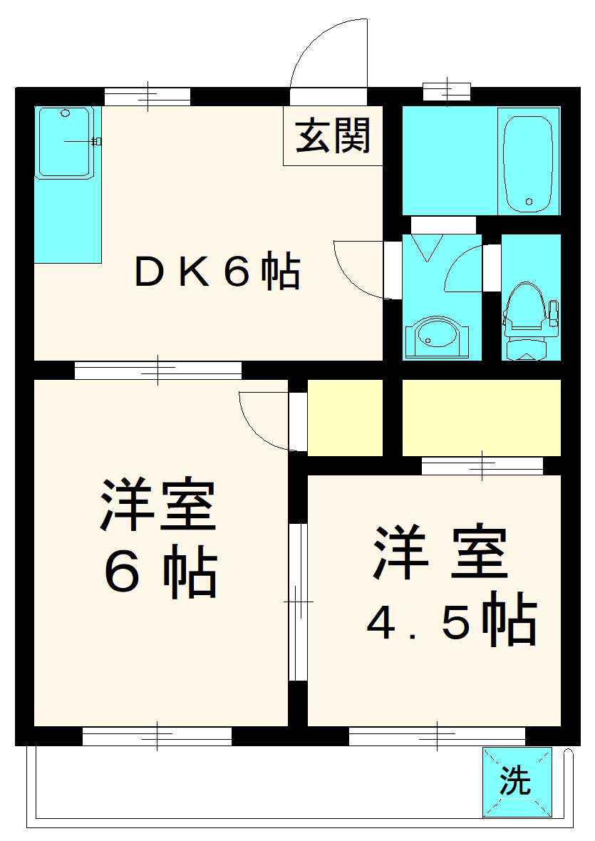 井蔦コーポの間取り