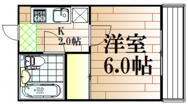 【岡山市北区津倉町のマンションの間取り】