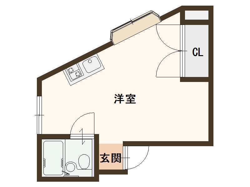 大阪市西成区玉出西のマンションの間取り