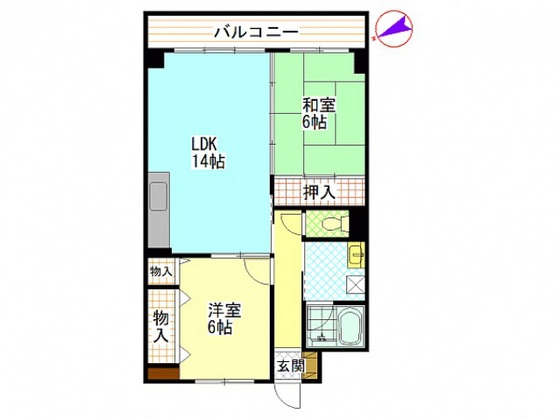 広島県広島市安佐南区長束４（マンション）の賃貸物件の間取り