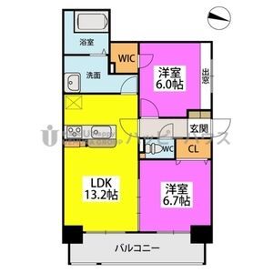 福岡市東区香椎駅前のマンションの間取り