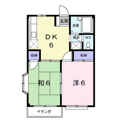 府中市本山町のアパートの間取り