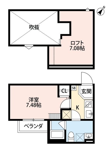 堺市北区黒土町のアパートの間取り