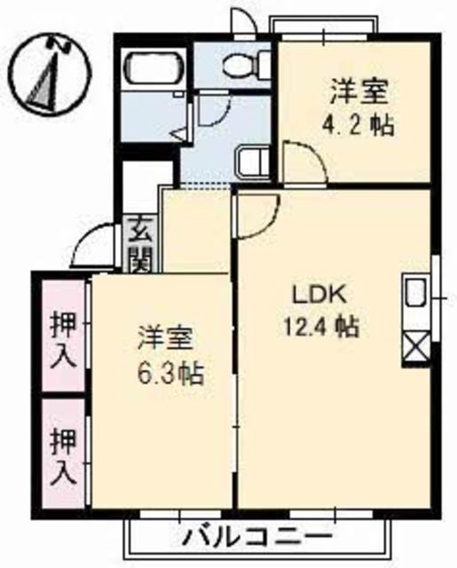 フレグランス笹村　Ｂ棟の間取り