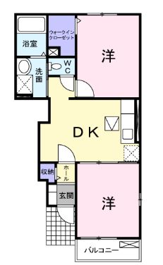 府中市高木町のアパートの間取り