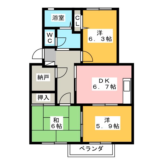 ファミール東新IIの間取り