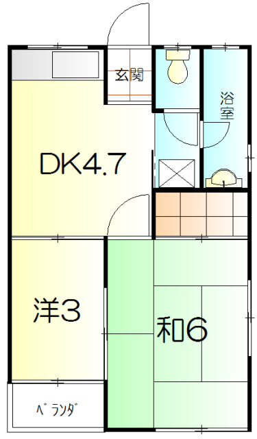 コーポつつみの間取り