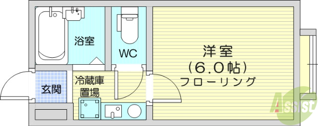 ベルシティ萩野町の間取り