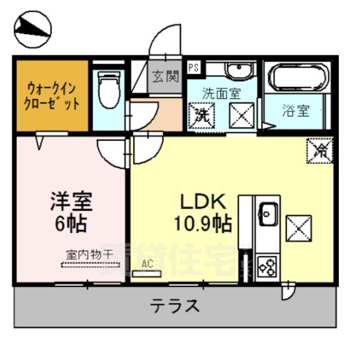 大津市富士見台のアパートの間取り