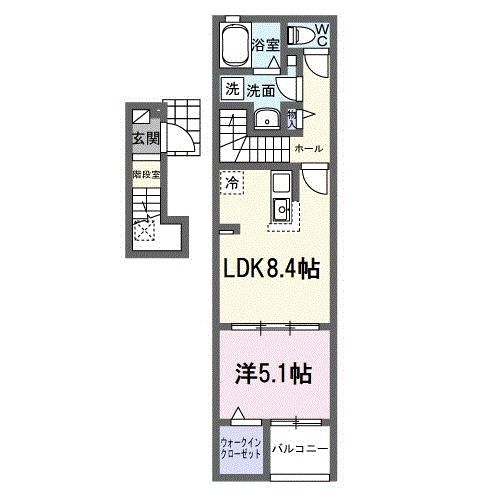 松本市大字島内のアパートの間取り