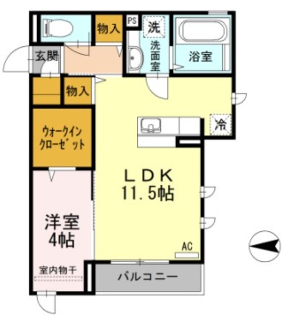 足立区千住仲町のアパートの間取り