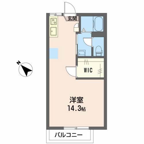 豊橋市一色町のアパートの間取り