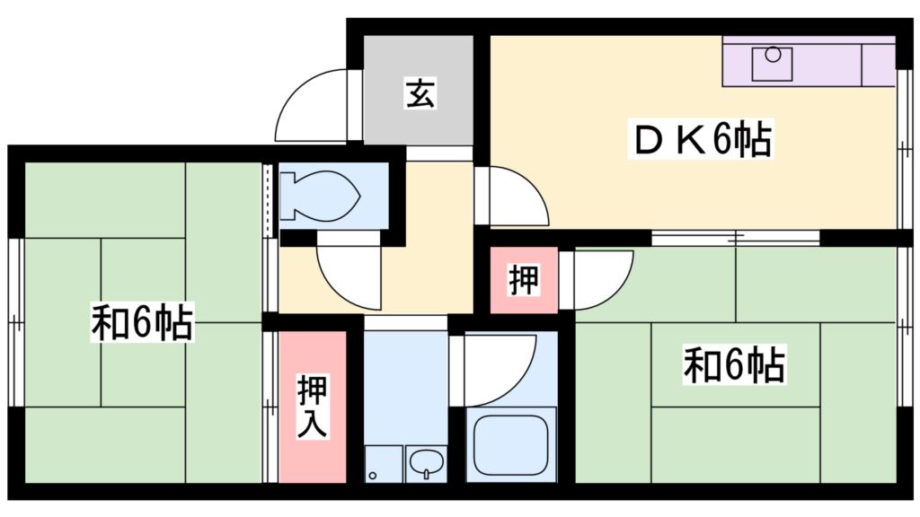 パールハイツ出河原の間取り