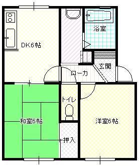 大崎市古川のアパートの間取り