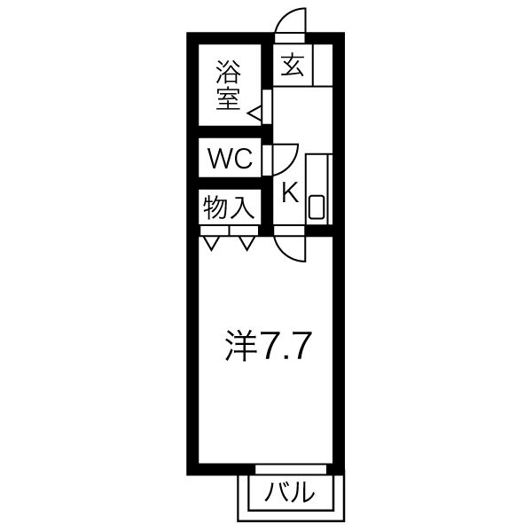 ウエストビレッジマーサの間取り