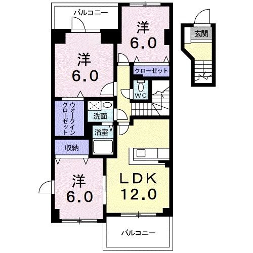 プラ　アルブルの間取り