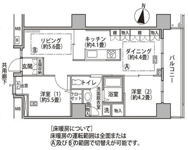 東雲キャナルコートCODAN18号棟の間取り