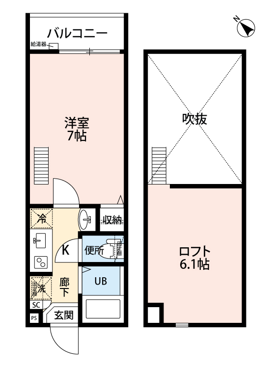 フィルクローバ谷塚の間取り