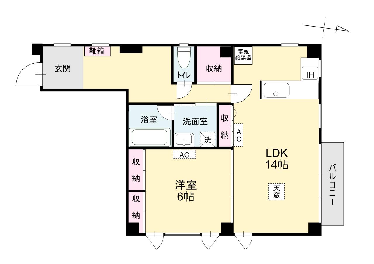 豊中市本町のマンションの間取り