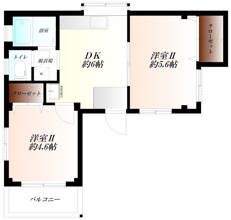 埼玉県熊谷市肥塚（アパート）の賃貸物件の間取り