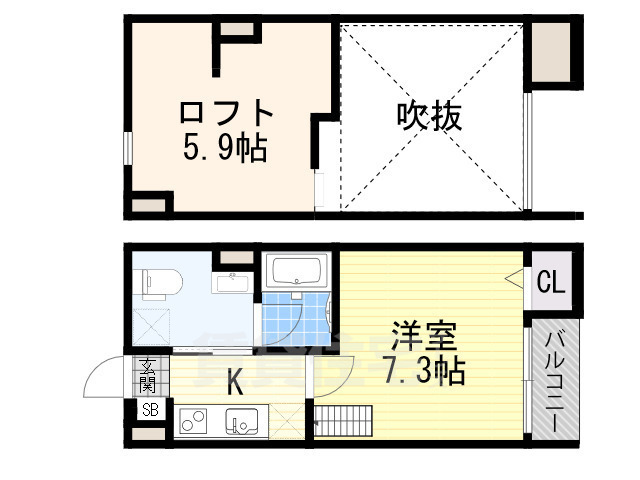 アクセル住之江の間取り