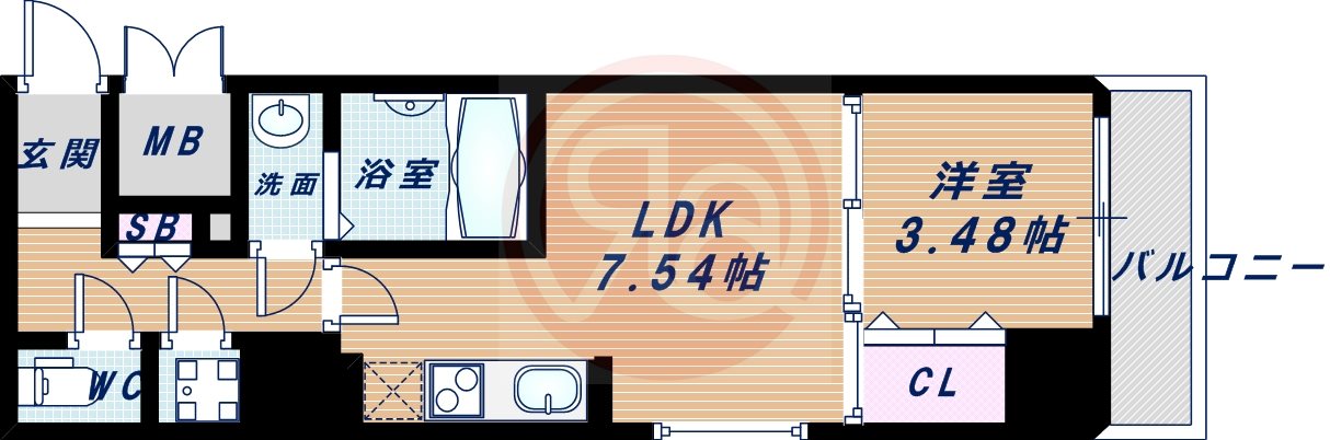 大阪プレステージアコモデーションの間取り