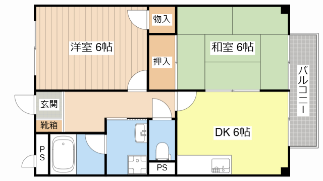 甲賀市甲賀町大原市場のアパートの間取り