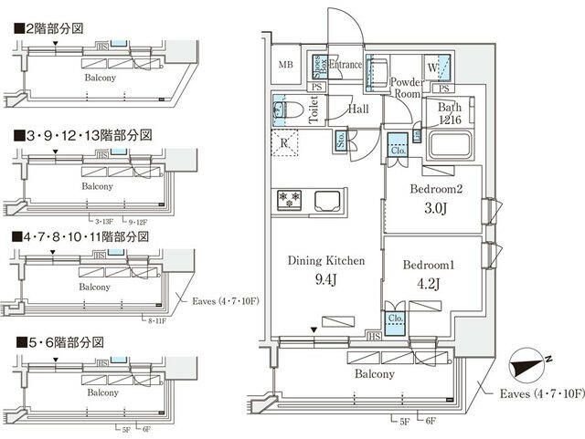 文京区湯島のマンションの間取り